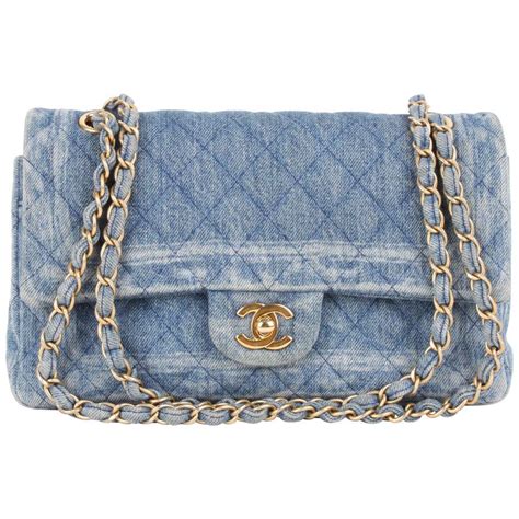 chanel flap denim bag|Chanel denim bag vintage.